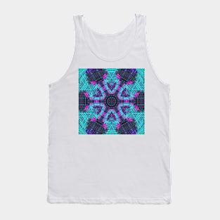 Weave Mandala Blue Pink and Purple Tank Top